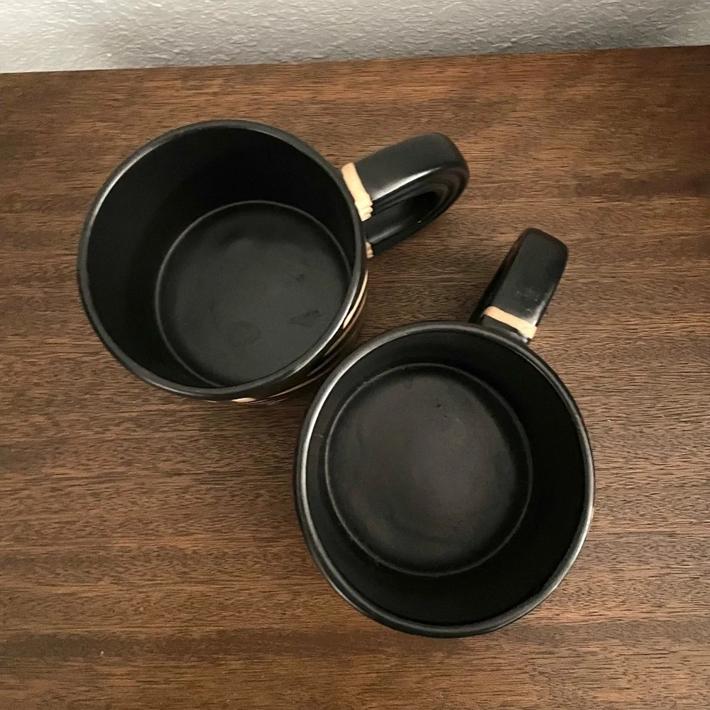 West Elm Set of 2 Tribal Batik Coffee Mugs